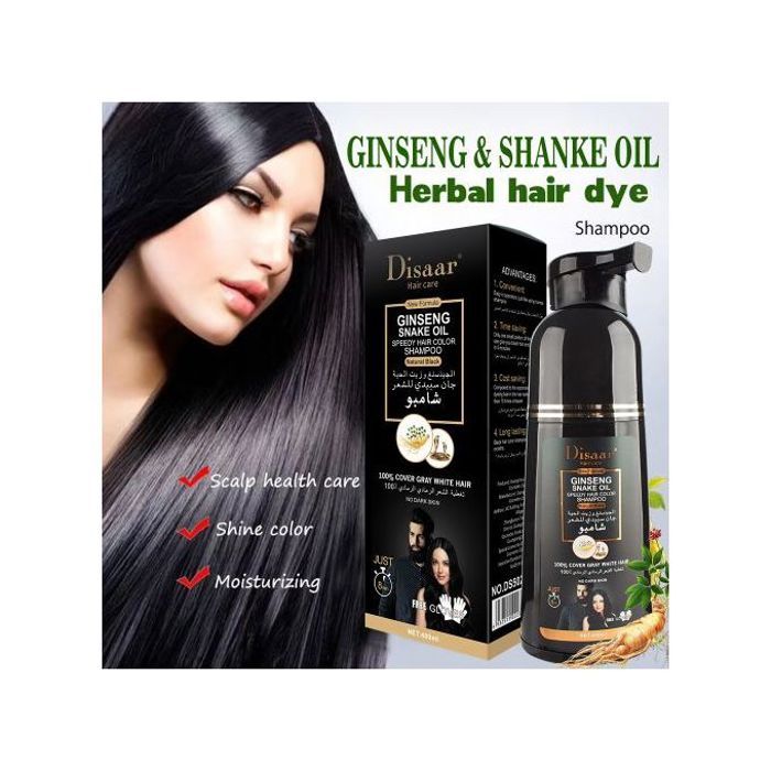 Shampooing - Disaar - Ginseng - Huile de serpent - Coloration rapide - 400 ml