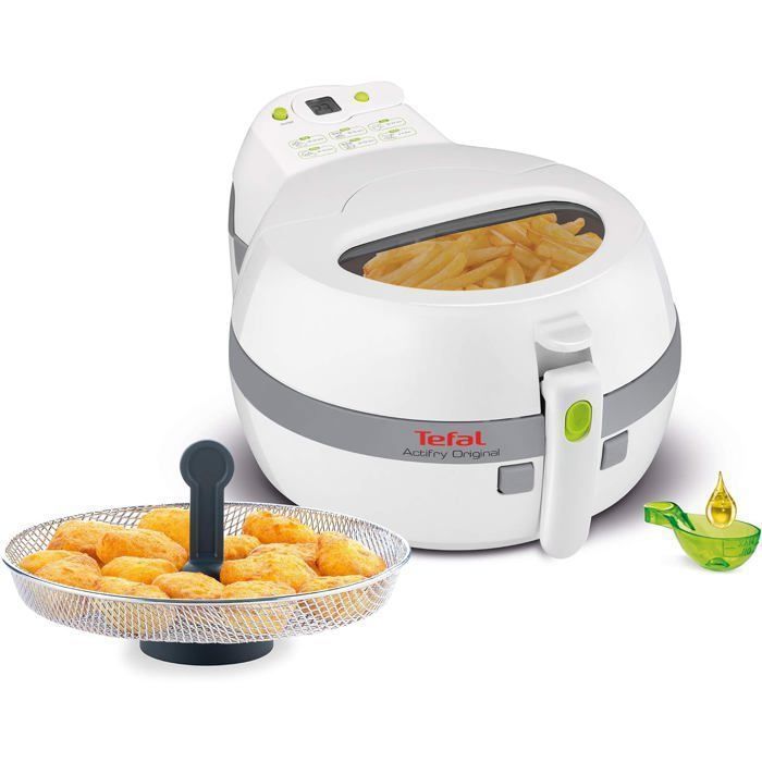 Tefal ACTIFRY ORIGINAL 2 En 1 Friteuse Air Fry Sans Huile, Multi-cuiseur polyvalent, 1 kg De Frites, Minuteur, 1400W