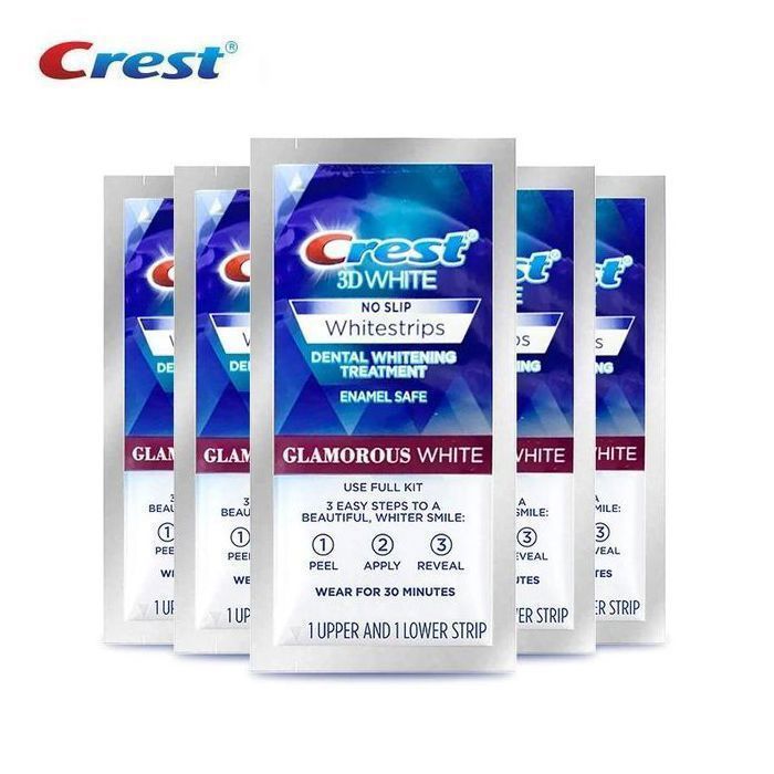 CREST  3D Whitestrips  GLAMOROUS WHITE 10 bandes = 5 sachets pour 5 jours de traitement