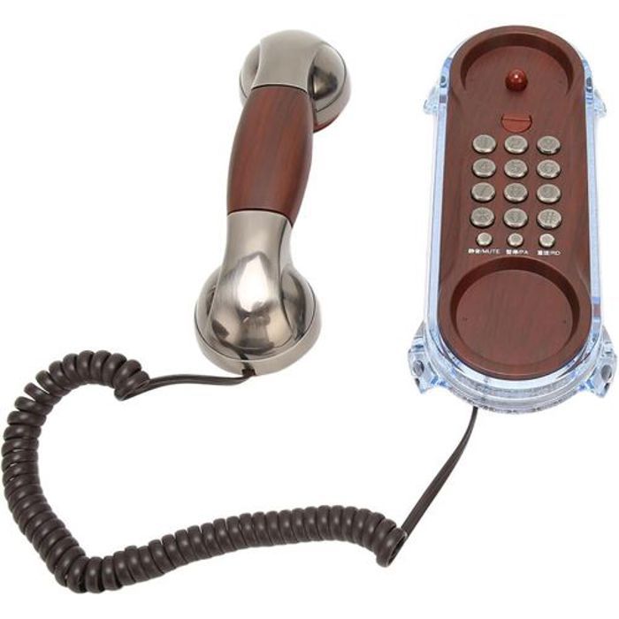 Panasonic Téléphone filaire mural rétro antique mini téléphone fixe, maison, hôtel, bureau