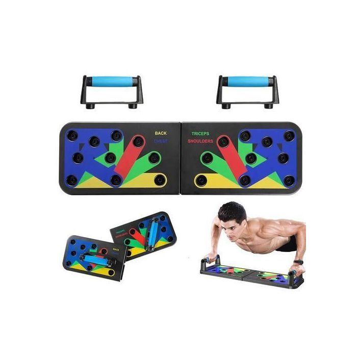 Planche de Push Up Multifonctionnelle 12-en-1 - Équipement Portable pour Musculation et Fitness