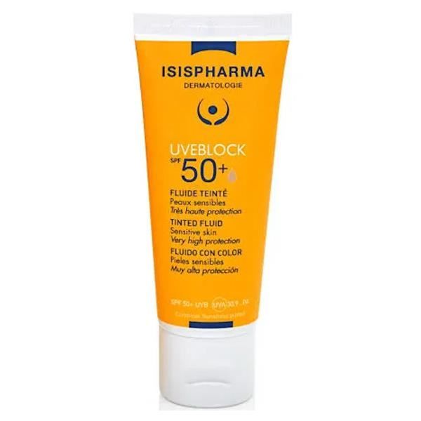 Fluide Teinté SPF50+ - ISISPHARMA - Uveblock - Haute Protection - Texture Fluide - 40ml