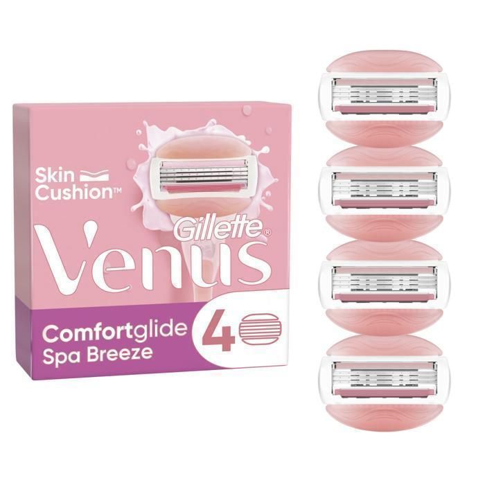 Recharges de Lames de Rasoir - VENUS - Comfort Glide Spa Breeze - 4 unités - Pour tous types de peau - Femme