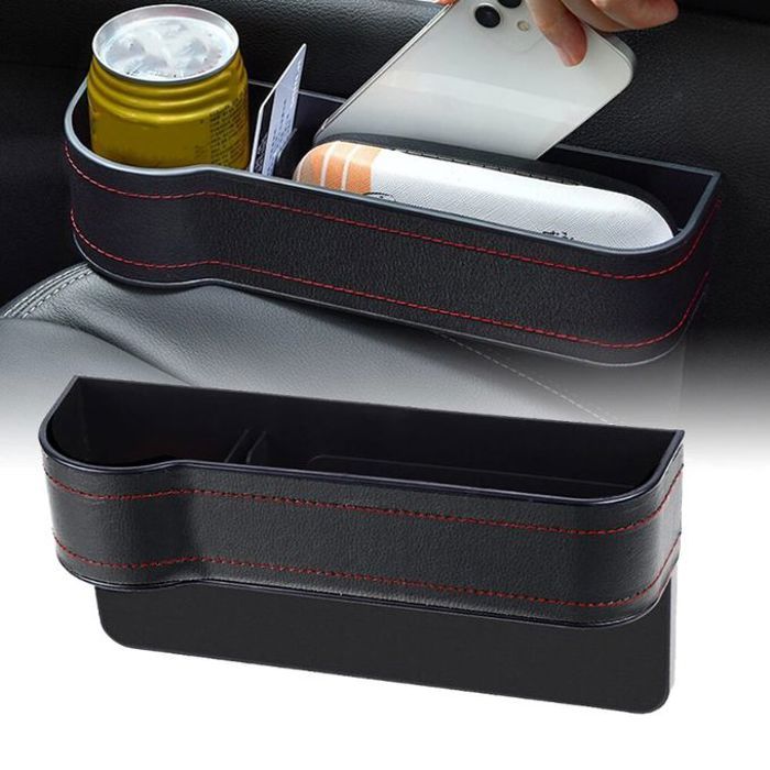 Boîte de rangement pour siège de voiture avec portegobelet à intervalle