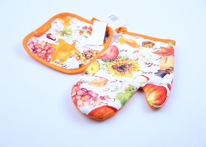 Gant de Four - GENERIC - AH-KG-1 - Multicolore - Résistant à la chaleur - Set Gant et Manique