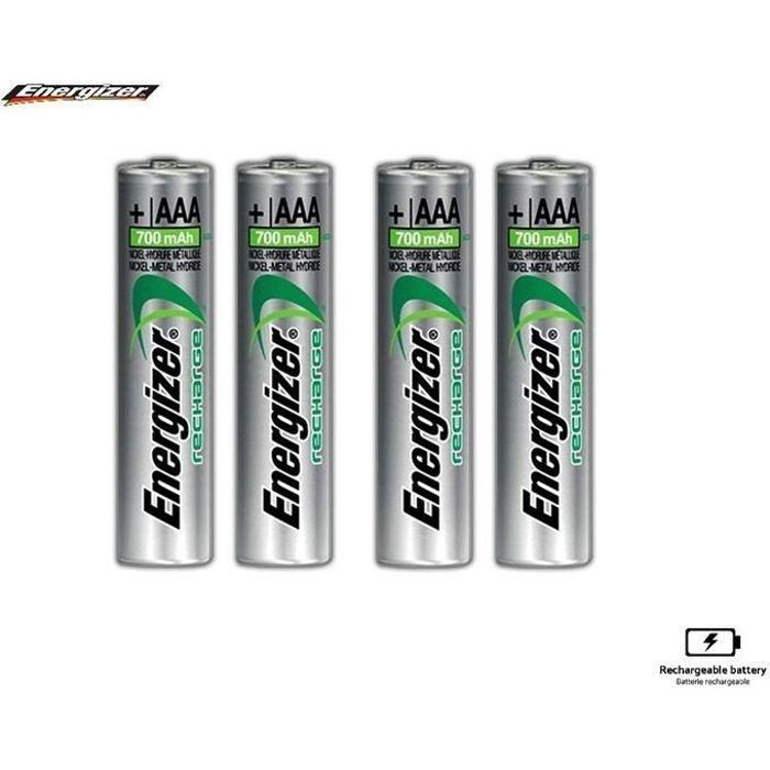 Energizer 4 Pile Rechargeable préchargée AAA (Ni-MH) x4 700mAh Power plus