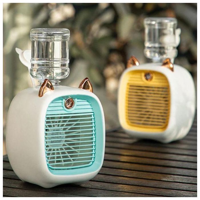 Mini climatiseur portable, ventilateur électrique, brumisateur de bureau, climatiseur à 3 vitesses, couleur aléatoir