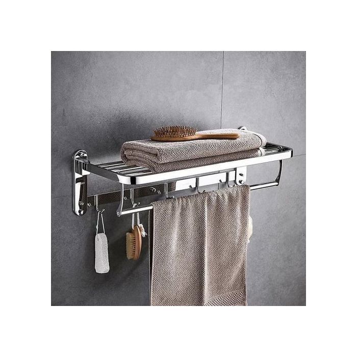 Porte-serviettes Facile Argent en Acier Inoxydable Pliable