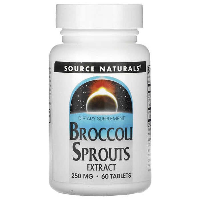 Extrait de pousses de brocoli, 250 mg, 60 comprimés