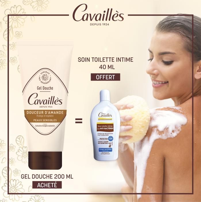 Gel Douche - Amande Douce - 200ml - Extra Doux - Hypoallergénique - Non Gras