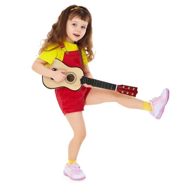 Guitare Pour enfant - 54 Cm - Bois - beige