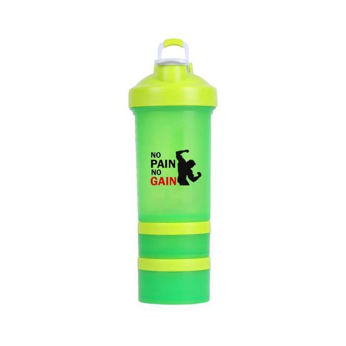 Shaker à protéines - Anti-fuite - Compartiments supplémentaires - Sans BPA - Durable