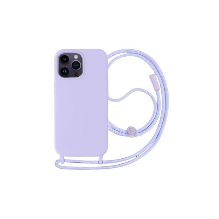 Coque - Apple - iPhone 14 Pro Max - Semi-rigide - Lanière 80cm - Violet