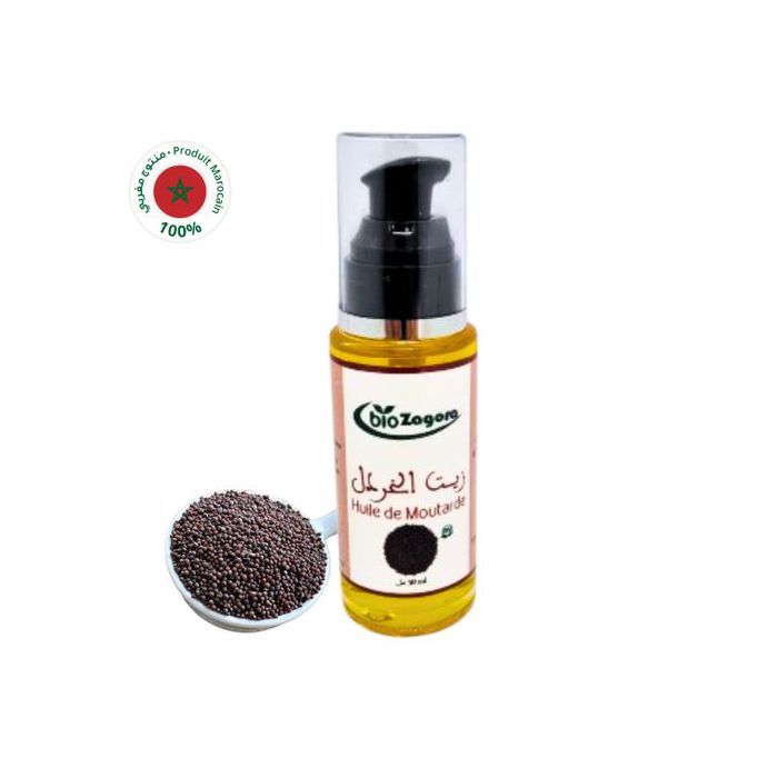 Huile Végétale de Moutarde - Naturel - 50ml - Alimentaire - Cosmétique - 100% Marocain