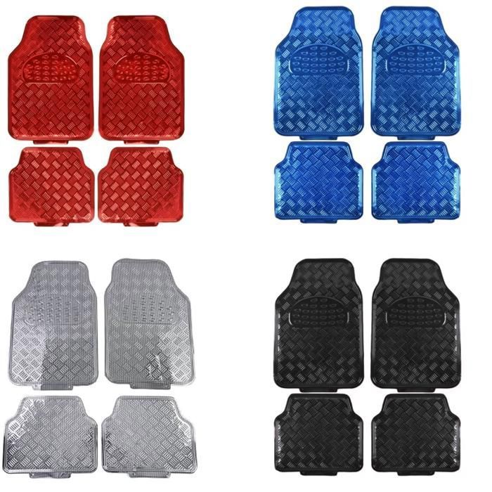 Tapis de sol de voiture en caoutchouc aluminium (Couleur aléatoire)