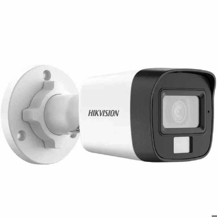 hikvision - 4K Smart Hybrid Light Fixed Mini Bullet Camera DS-2CE16U0T-LF