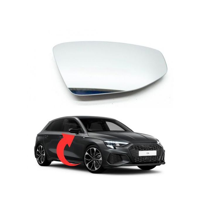 Verre Retroviseur Droit Pour Audi A3 (8YA)