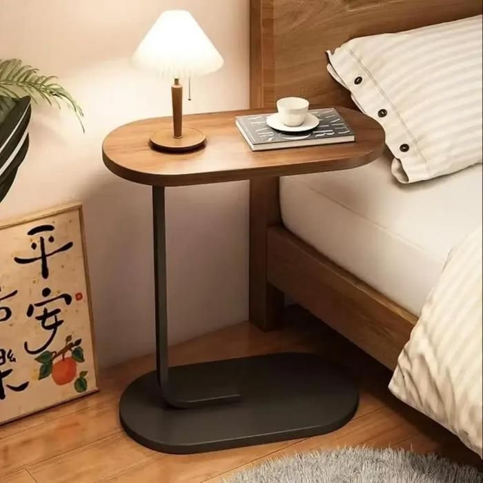 Table d'appoint - GENERIC - Table basse en C - Design moderne - Espace de rangement ouvert - Structure robuste