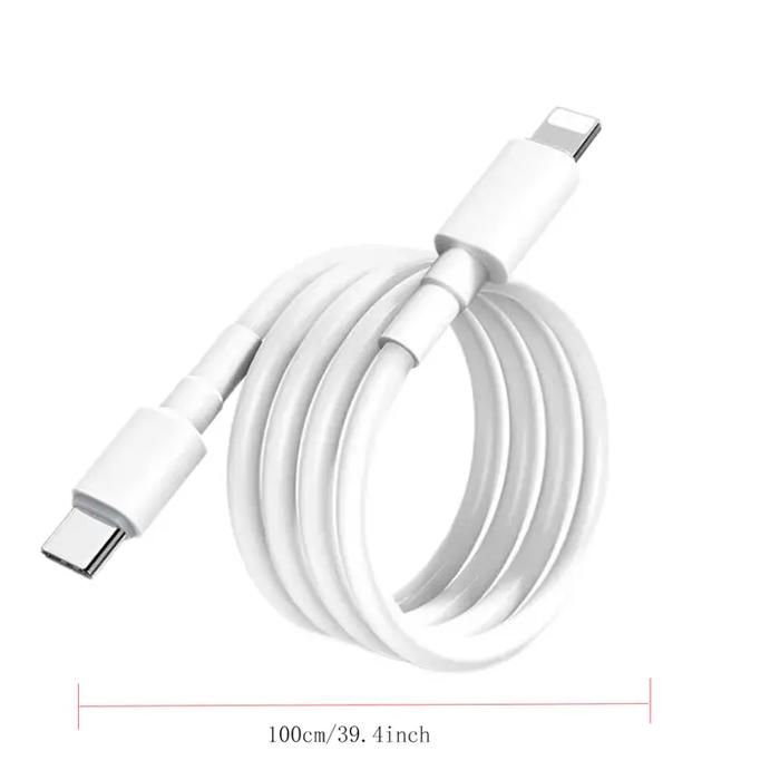 1m/2m Câble Chargeur Rapide PD - USB-C vers Lightning pour iPhone 14 Pro Max, 11, 12, 13, X, XS, XR, 8 Plus