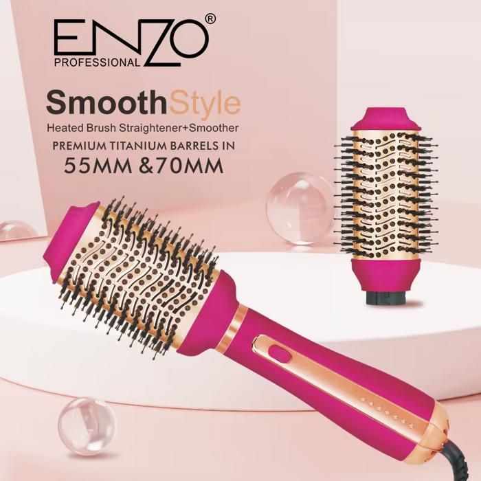 Bross soufflante Air Chaud Styler Peigne Professionnel 2 en 1 Usage Lissage Bouclés Sèche-Cheveux EN-6216