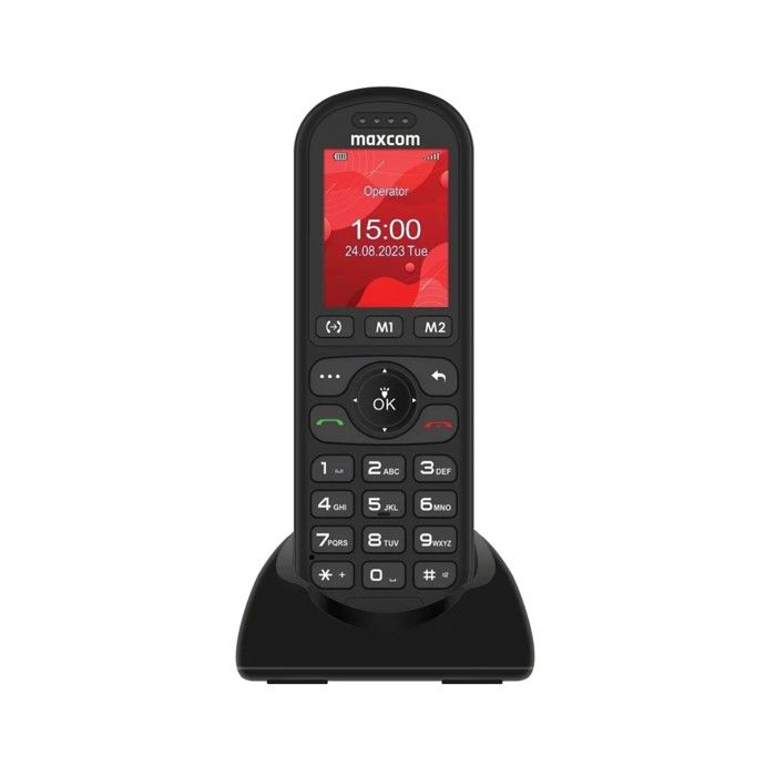Trådlös Fasttelefon Maxcom MM39D SE Svart
