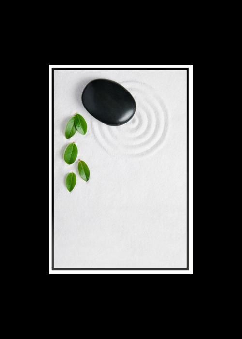 Cadre Photo - Yoga - Inspiration Pierre Noire - Noir - 61x91 cm - Décoration murale