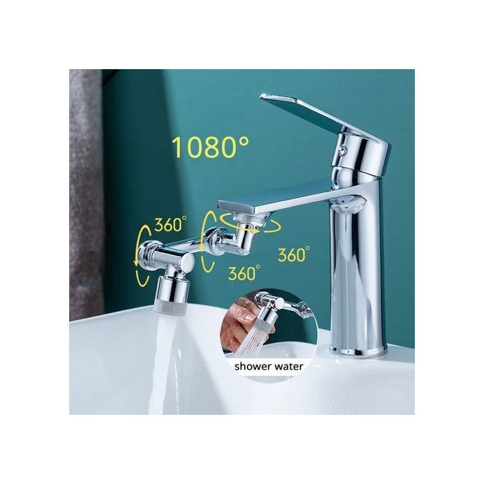 Bec Extension de Robinet Pivotant à 1080° : L'eau à portée de main !
