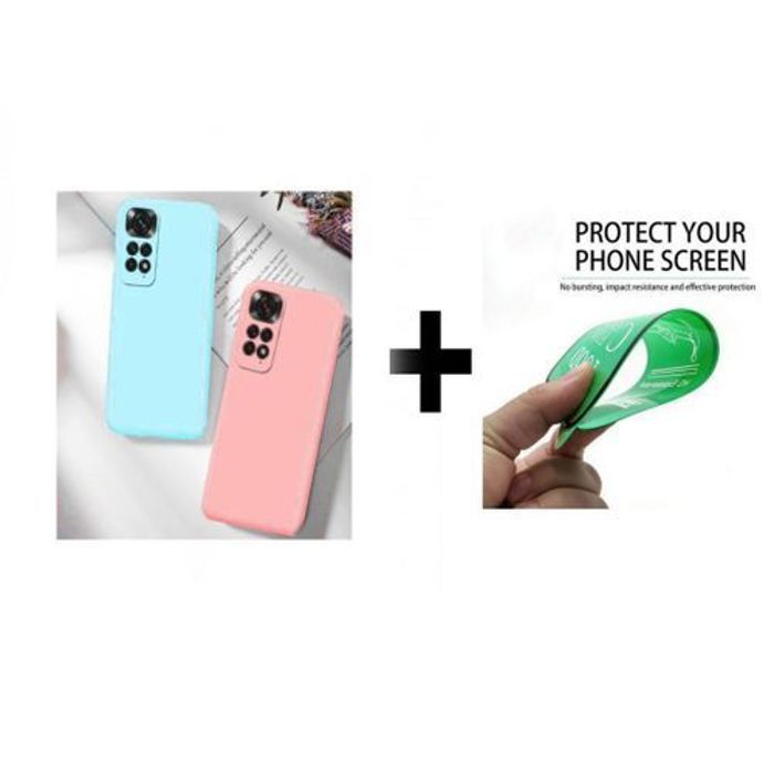 Coque et Protection d'Écran - GÉNÉRIQUE - Xiaomi Note 11S 4G - Silicone - Élégant - Résistant aux chocs
