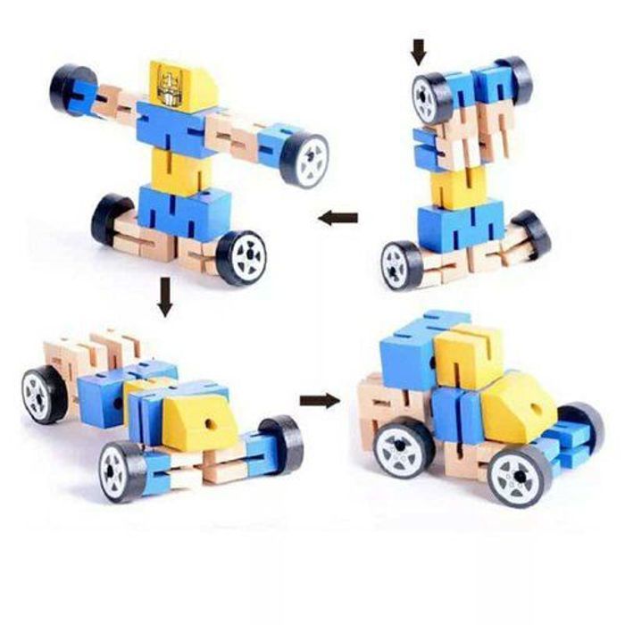 3ROBOTS Multi fonction en bois dimensionnel enfants jouets RWT 29