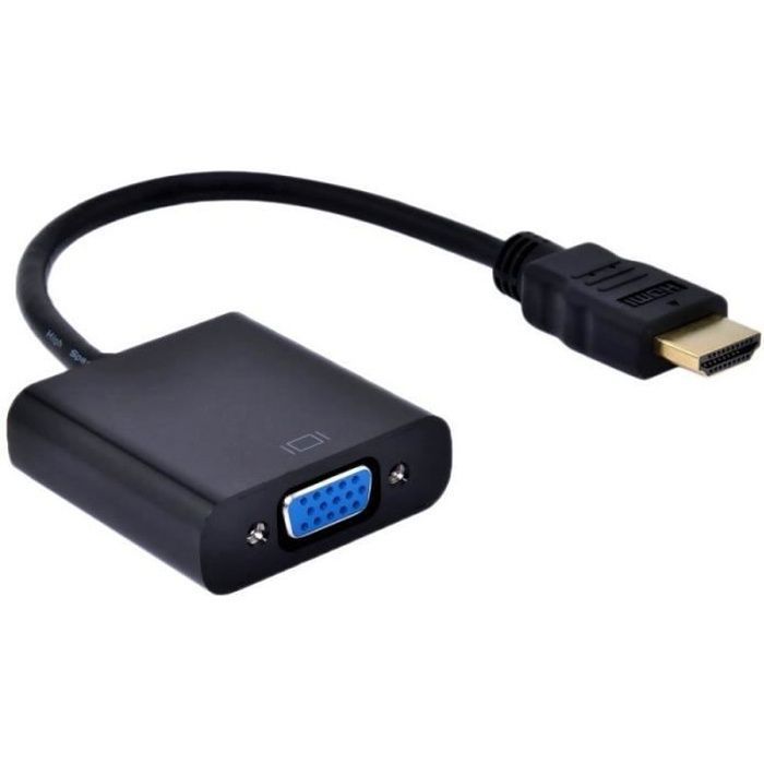 Adaptateur HDMI vers VGA - Root - 1080P - Noir - Câble - Convertisseur