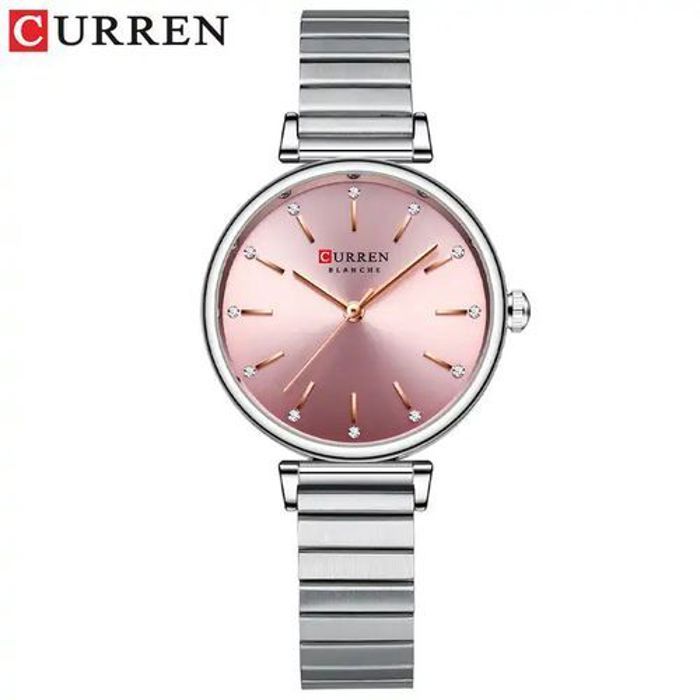 Curren Montres Charmantes à Quartz Pour Femmes Avec Strass Horloge En Acier Inoxydable