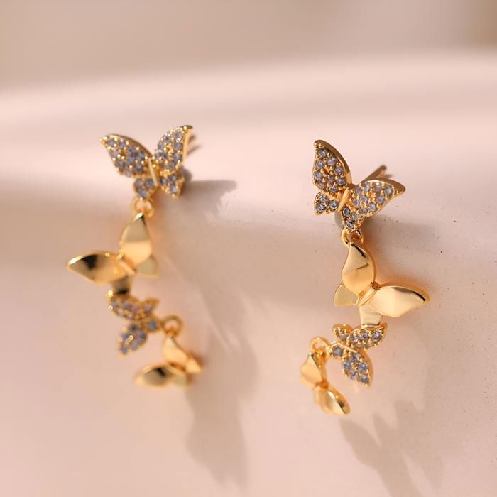 Clémentine Paris Boucles d'oreilles de Luxe Dorée OGN0021