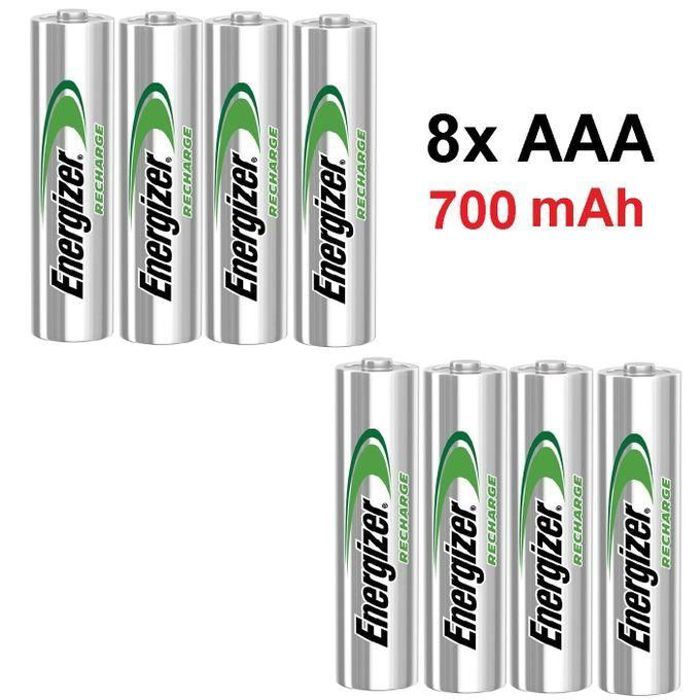 Energizer Power Plus 8 Batterie Rechargeable AAA 700 mAh Pré Chargé // Blister de 8 Piles