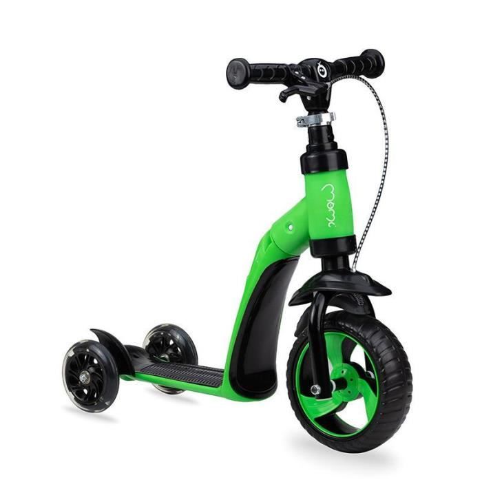 Trottinette enfant - MOMI - Elios - 2 en 1 - 3 roues - Vert