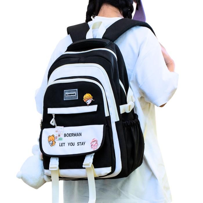 Sac à dos - MARQUE - Moderne - Poche pour laptop - Dimensions 46,5x29x16 cm - Noir