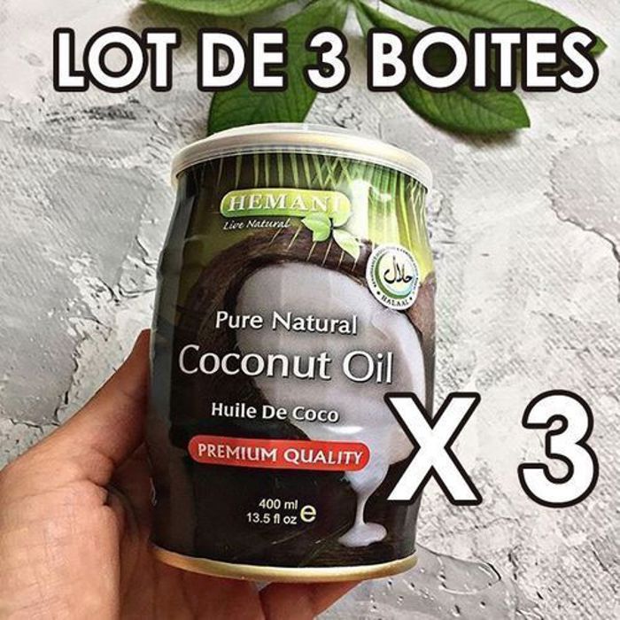 Hemani LOT DE 3 BOITES DE HUILE DE PURE COCO 3X400ML