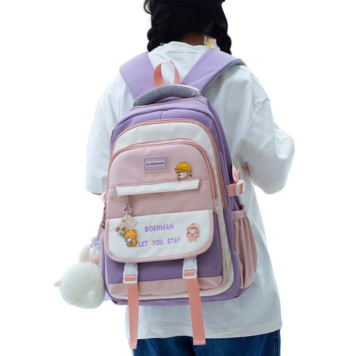 Sac à dos - Non spécifié - Moderne - Violet - Poche pour laptop - Matériaux durables
