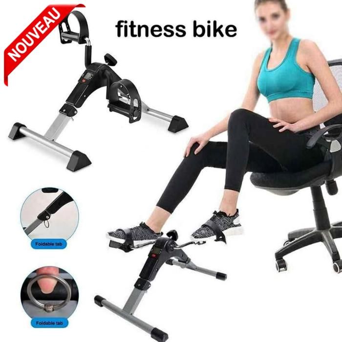 Mini Vélo d'Appartement à Pédale Pliable Trainer Fitness des Bras et Jambes - NEUF