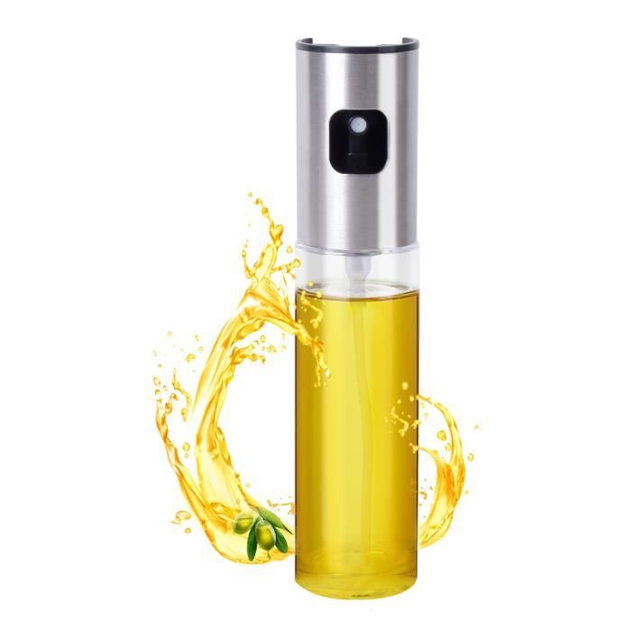 Pulvérisateur d'huile, Vaporisateur Huile en Verre, 100ML Boutille Huile d'olive pour Cuisine BBQ Salade Pâtes