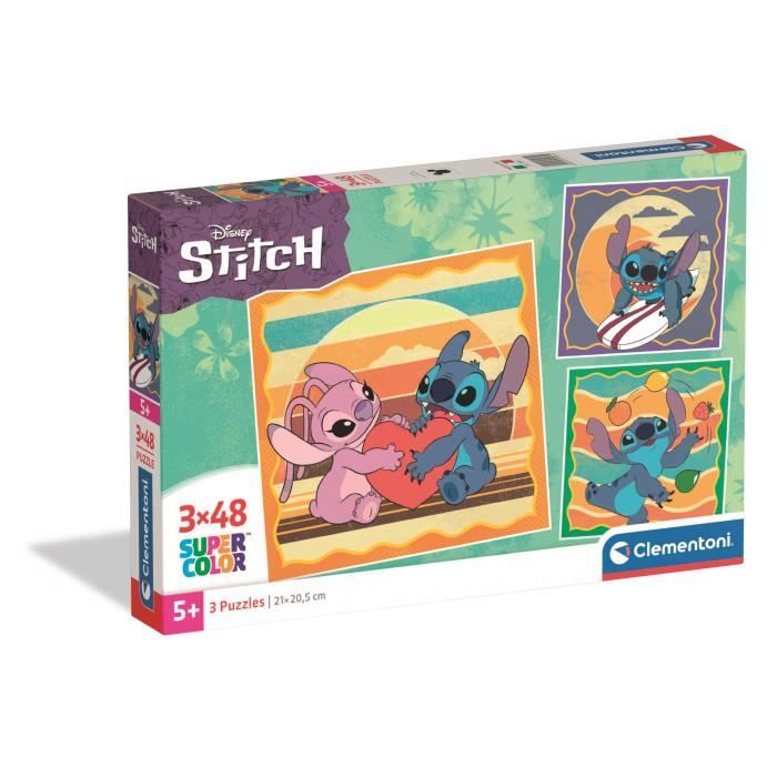 CLEMENTONI - 3x48 pièces - Stitch