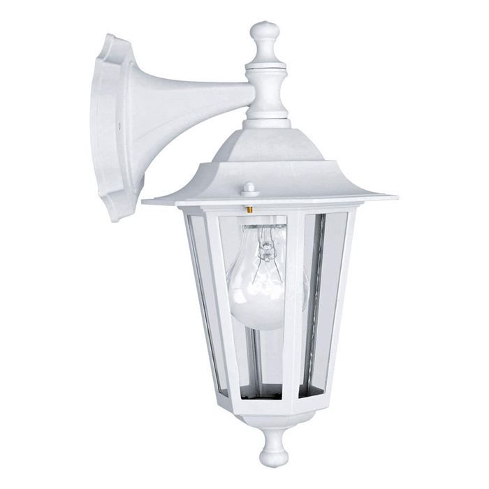 Applique d'extérieur descendante Laterna - EGLO - Blanc - Métal & Verre - H35cm