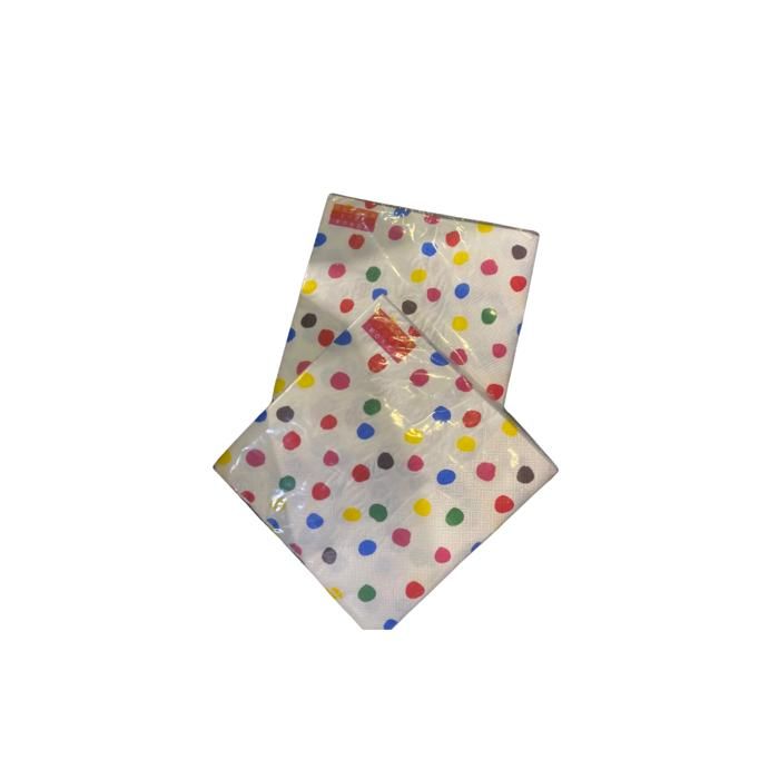 SERVIETTE EN PAPIER  SET 20 33X33CM MULTI COLOR