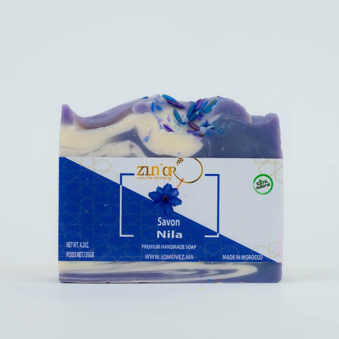Savon - ZIN'OR - Nila blue - 120g - Éclaircissant - Anti-tâches - Sans parabène