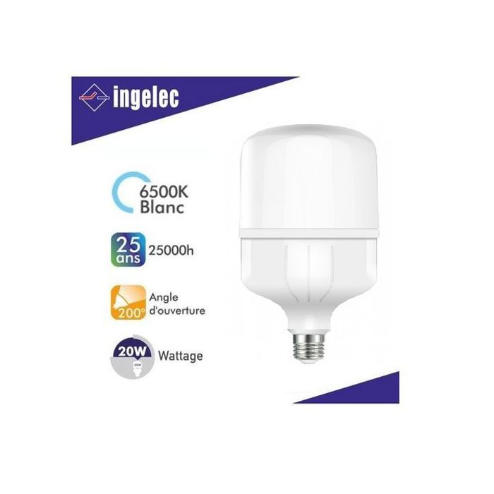 Lampe LED High Power 20W E27 - Lumière Blanche