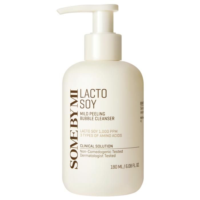 Nettoyant - SOME BY MI - Lacto Soy Mild Peeling Bubble Cleanser - 180ml - Vegan - Tous types de peau