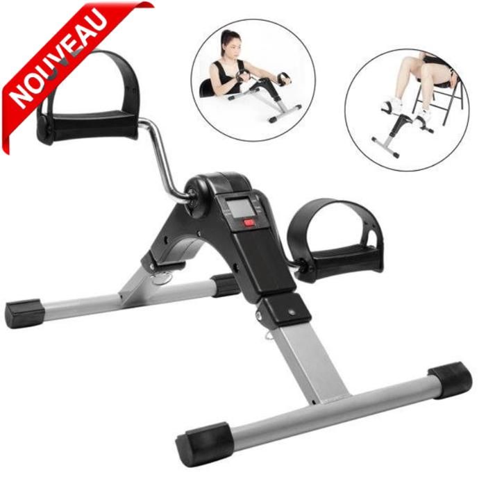 Mini Vélo d'Exercice Pliant avec Écran LCD pour Musculaire des Jambes , des Bras