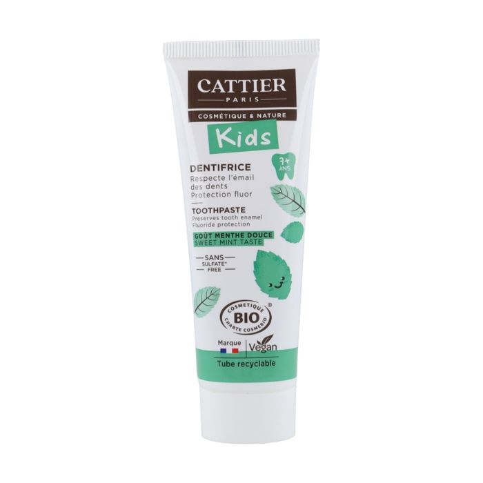 Dentifrice - CATTIER - Kids Bio 7 ans et + - Goût Menthe Douce - 50ml - Mixte