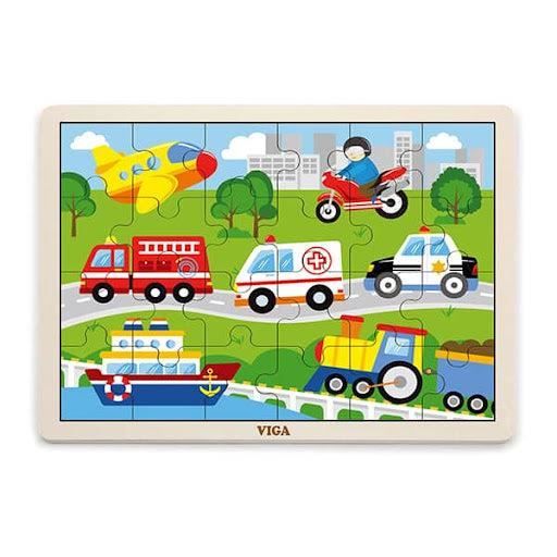 Viga - Puzzle 24 mcx - véhicules - Jeux Educatifs - Dès 3 ans