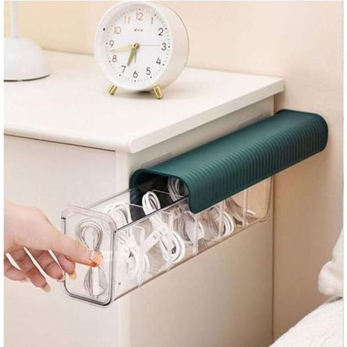 Boîte de rangement à grille murale multifonctionnelle pour trier les sous-vêtements, les chaussettes, les câbles et les chargeurs.