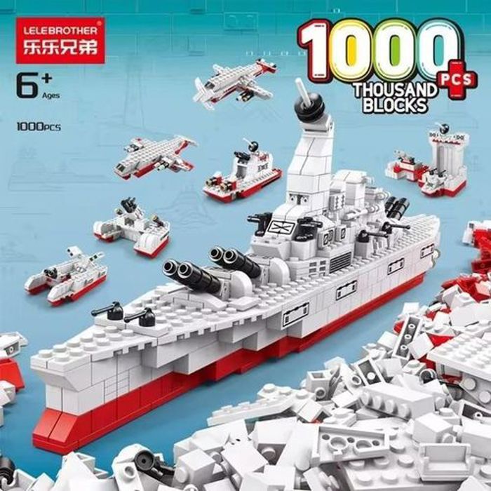 Bloc de construction - Lele Brother - Modèle porteur d'avions - 1000 pièces - Pour enfants - Mixte